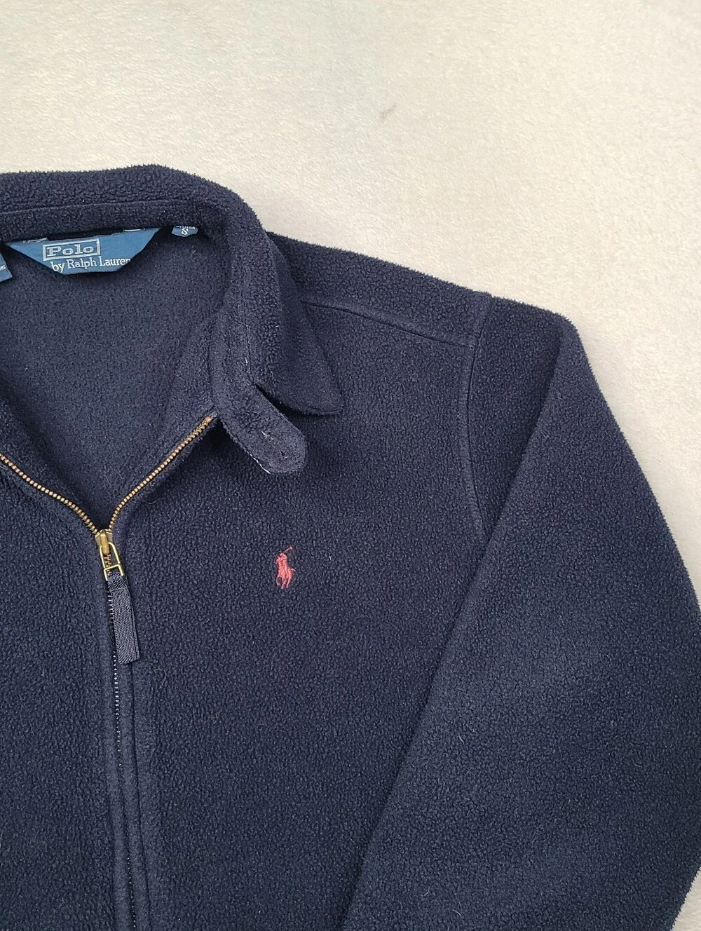Vintage Polo Ralph Lauren Polartec Full Zip Harrington Fleece Jacket Size Small